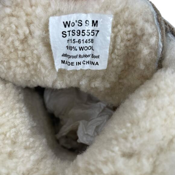 Sperry x J. Crew Shearwater Winter Duck Boots Gray Blue Size 9M - Picture 8 of 8